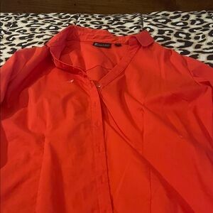 New York & Company Women's Vibrant Orange Blouse